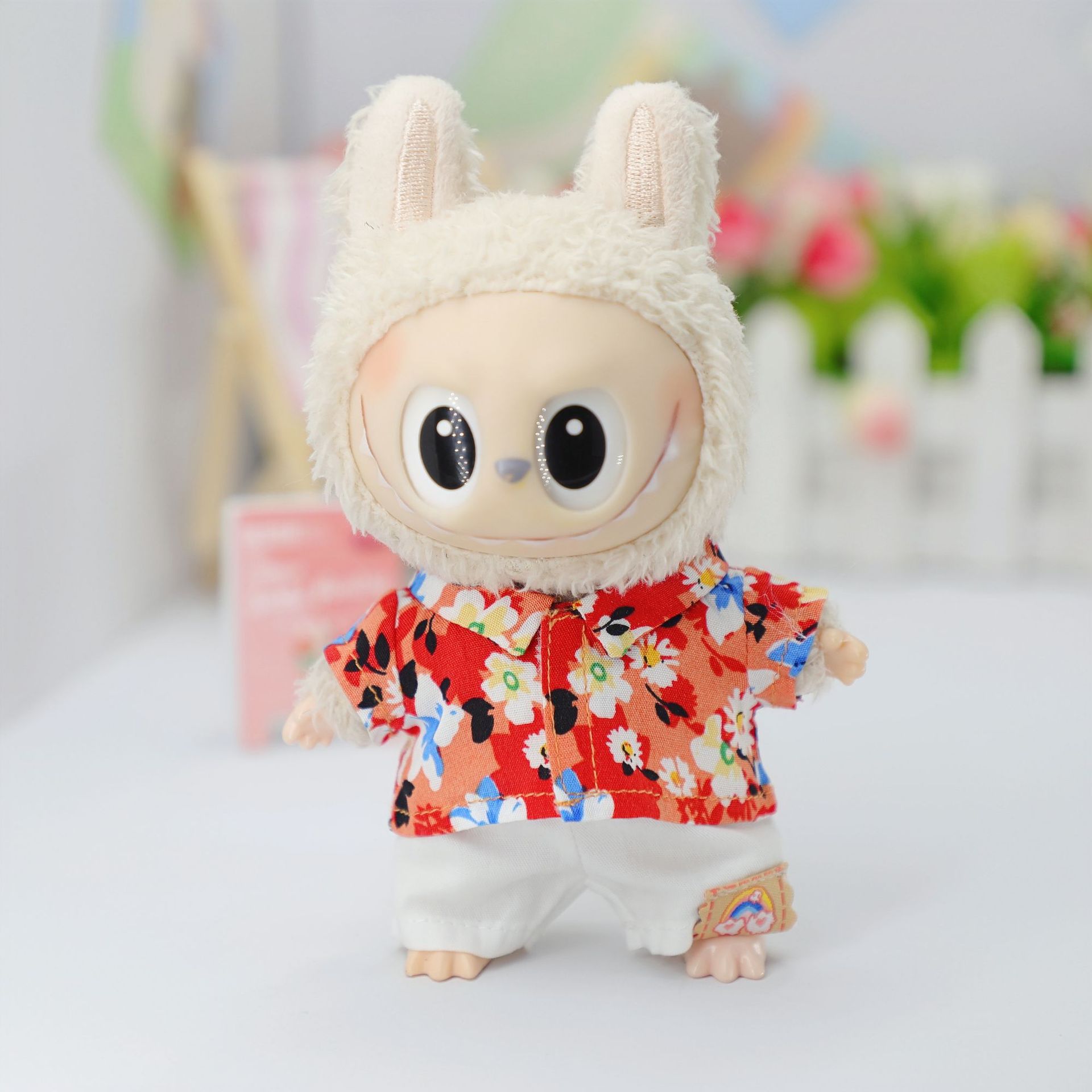 一二代labubu娃衣套装拉布布换装玩偶夏日清新沙滩服公仔衣服