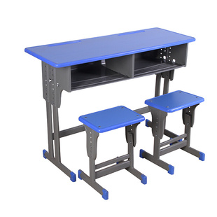 厂家直供单双人学生课桌椅加厚升降学习桌儿童书桌培训班桌椅