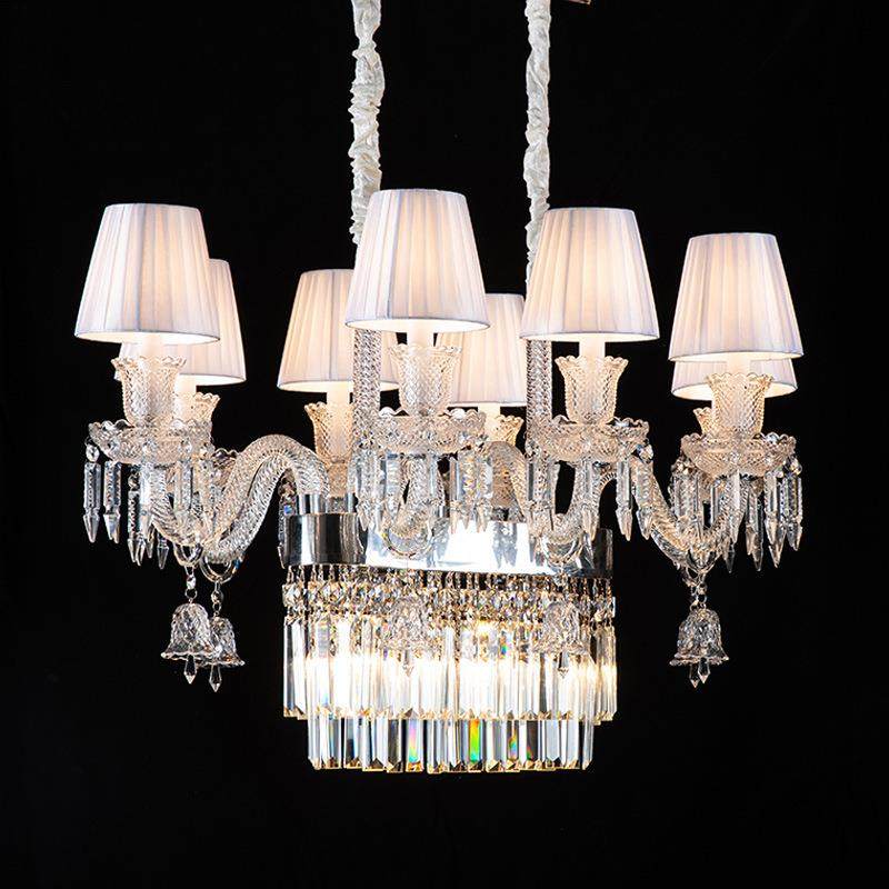欧式餐厅吊灯轻奢饭店长行餐桌灯创意酒吧KTV卡座创意水晶吊灯具