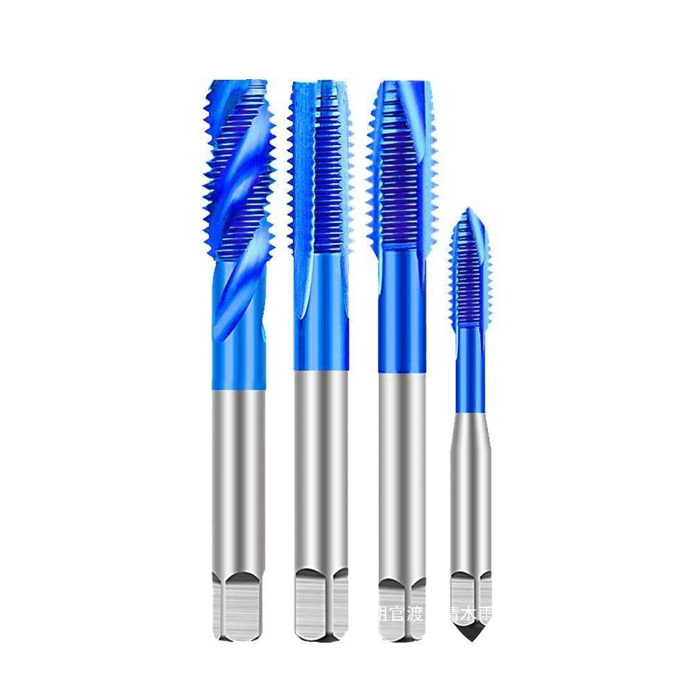 不锈钢专用丝攻含钴蓝纳米丝锥螺旋先端机用攻丝钻头m2m3m4m5m6m8