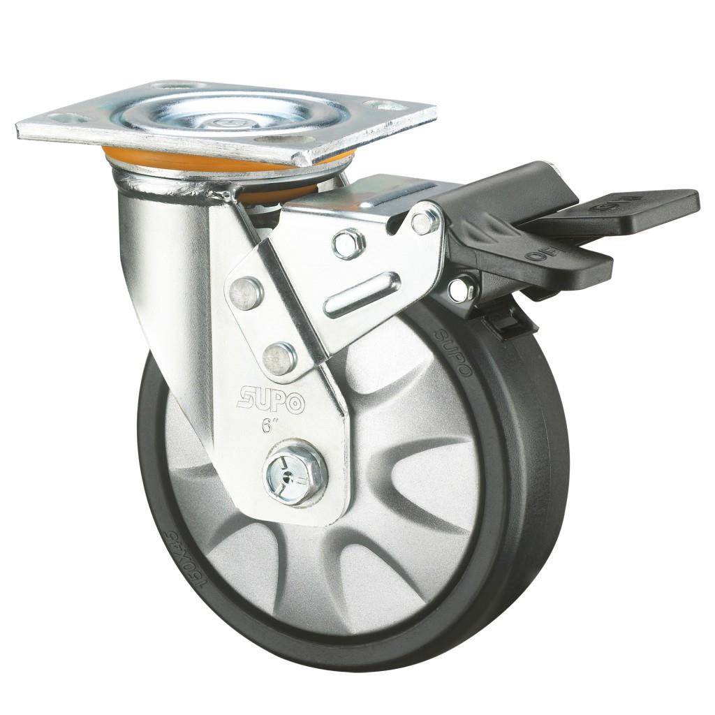 5寸 万向 带双刹车重型 尼龙PA SUPO向荣动力脚轮Z07-01D-125-662