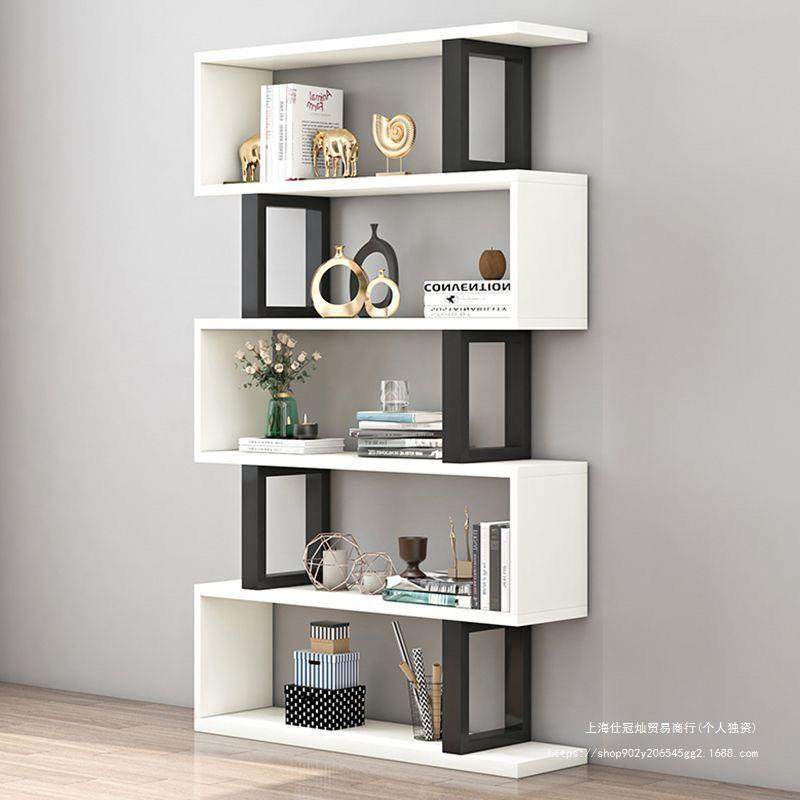 书架创意墙面客厅隔断收纳展示架子展示架现代简约摆件置物架落地