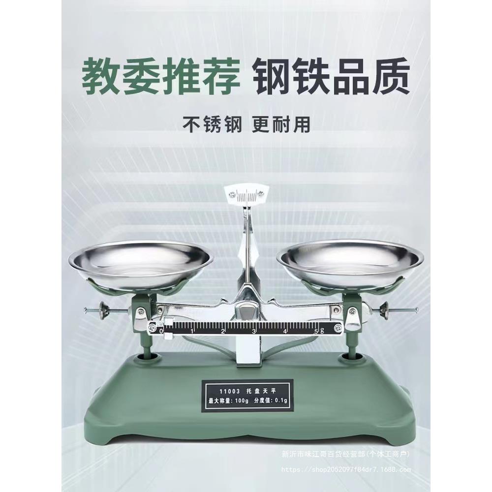 天平称天平秤教具小学初中物理高精度学生家用工业托盘天平实验室