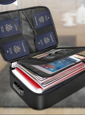 外贸跨境款 Multifunctional Storage Bag 文件整理袋带锁大容量