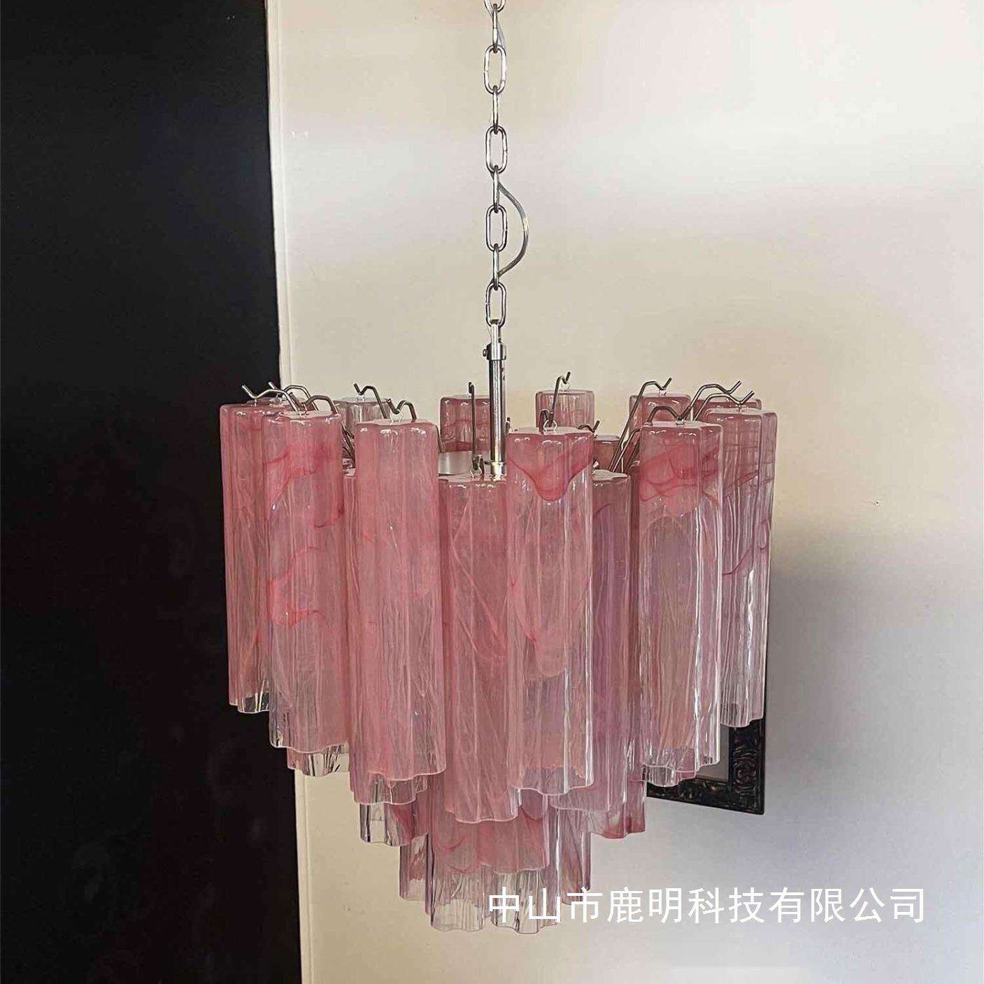 法式穆拉诺七彩玻璃吊灯美式轻奢风复古别墅客厅卧室楼梯装饰吊灯