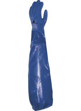 代尔塔201766 PVC涂层棉衬里长筒62厘米耐酸碱防化劳保工作手套