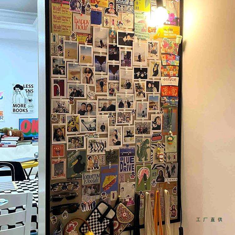 定 制毛毡板拍立得照片墙背景板幼儿园美术作品展示墙相片墙房间