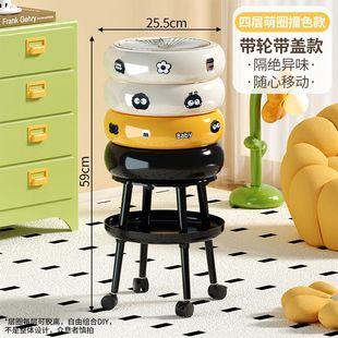 免弯腰加高垃圾桶高脚家用大容量厨房高档客厅卧室厕所卫生间纸篓