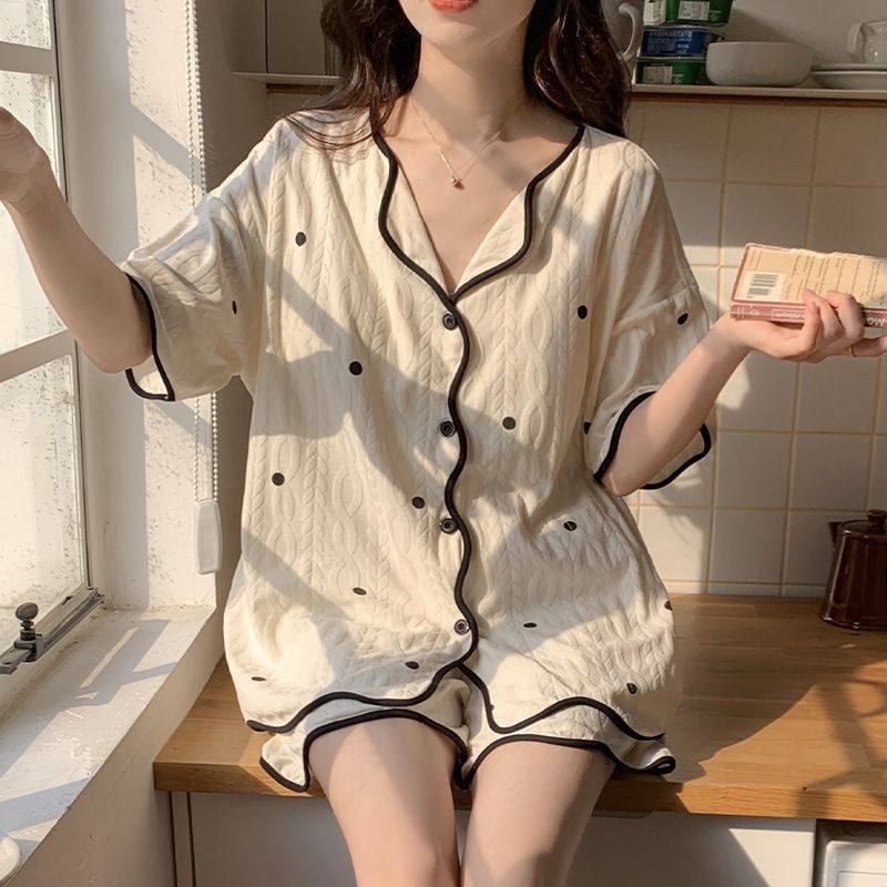 春夏季女士开衫带胸垫睡衣短袖短裤少女可爱卡通家居服套装夏季,孕妇装/孕产妇用品/营养,家居服套装,淘宝优惠券,粉丝福利购,淘宝优惠卷