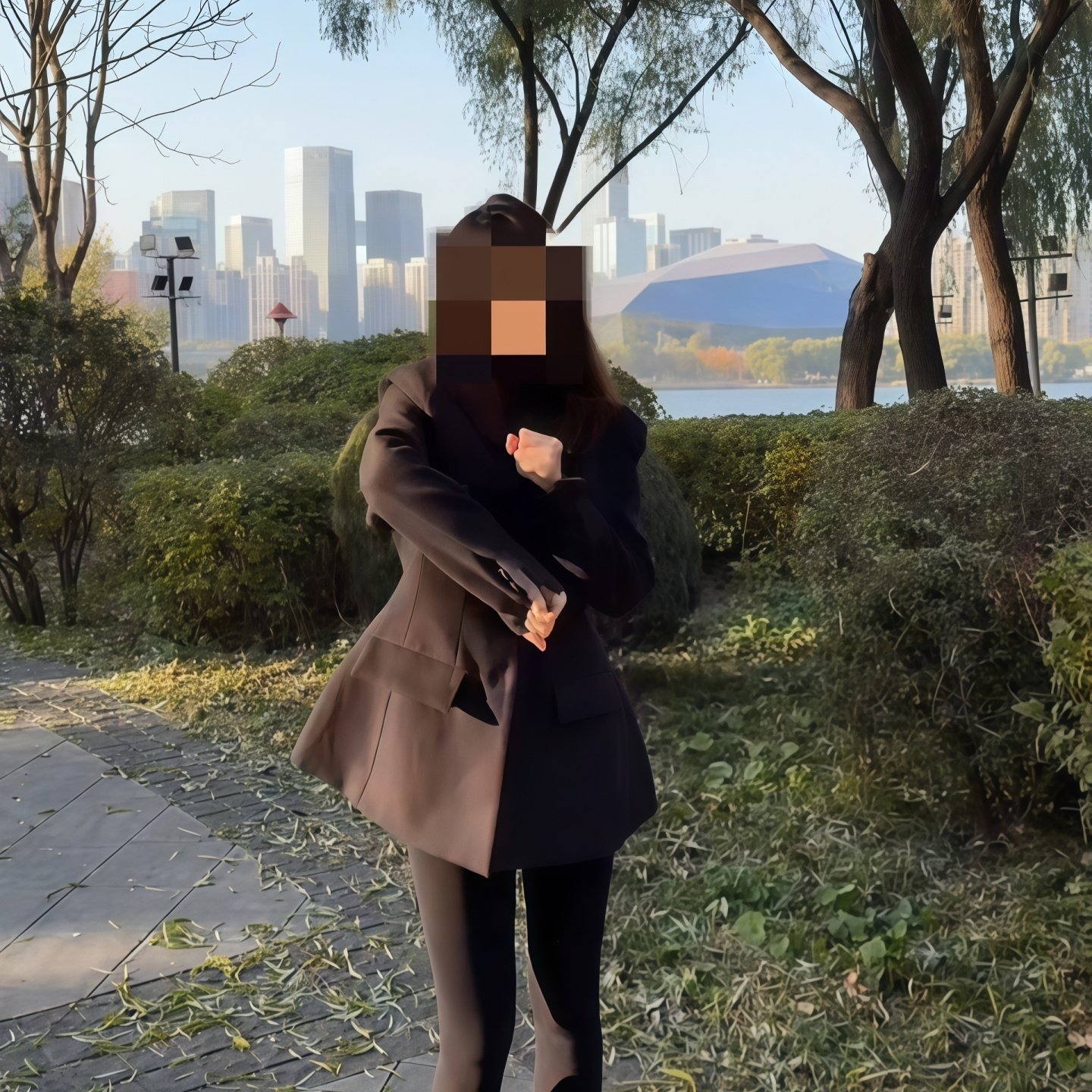 气质夹棉收腰毛呢外套女冬高级感富家千金呢子外套+短裤套装