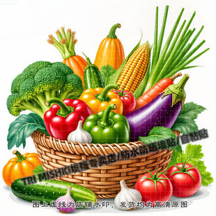 绚丽多彩的蔬菜篮子万能贴纸遮丑装饰贴纸冰箱橱柜墙面划痕防水贴