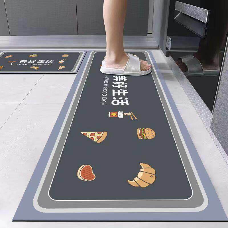 硅藻泥地垫厨房地毯家用吸水吸油软垫可擦免洗防滑垫门口耐脏脚垫