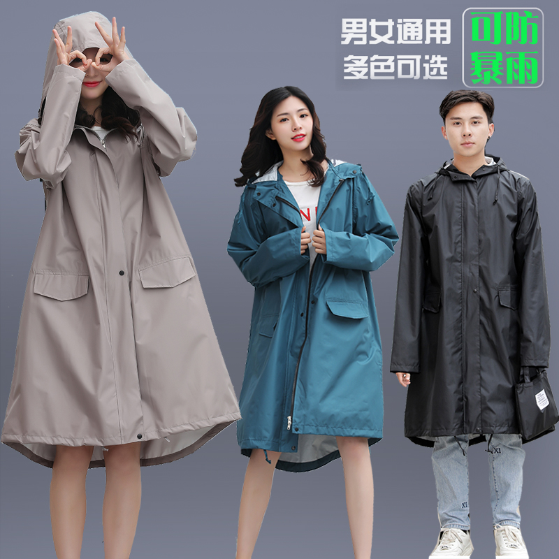 2022a新款雨衣女中长款防水轻薄透气韩版徒步骑车雨披男女通用速