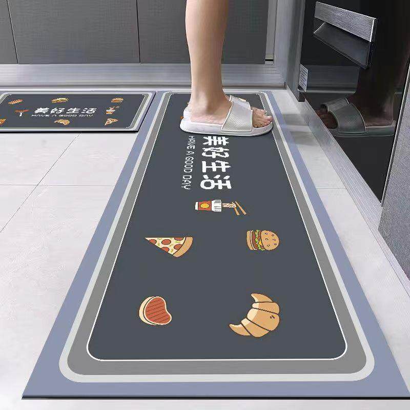 硅藻泥地垫厨房地毯家用吸水吸油软垫可擦免洗防滑垫门口耐脏脚垫