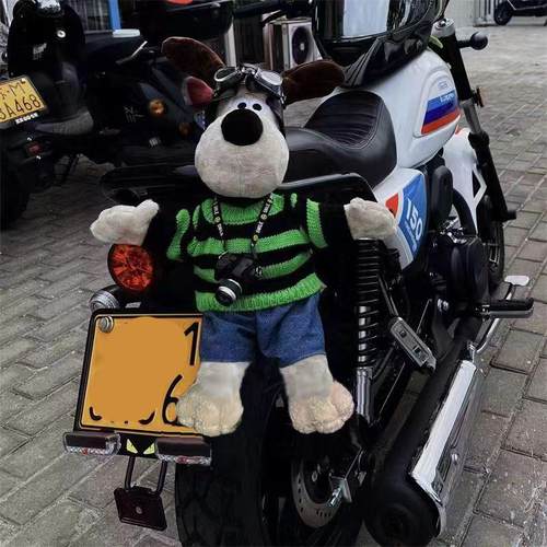 掌门狗玩偶飞行员眼镜修狗摩托车公仔汽车外挂件毛绒玩具生日礼物