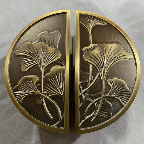 半圆形大门拉手中式祥云仿古玻璃门把手雕刻镂空定制木门扶手对装