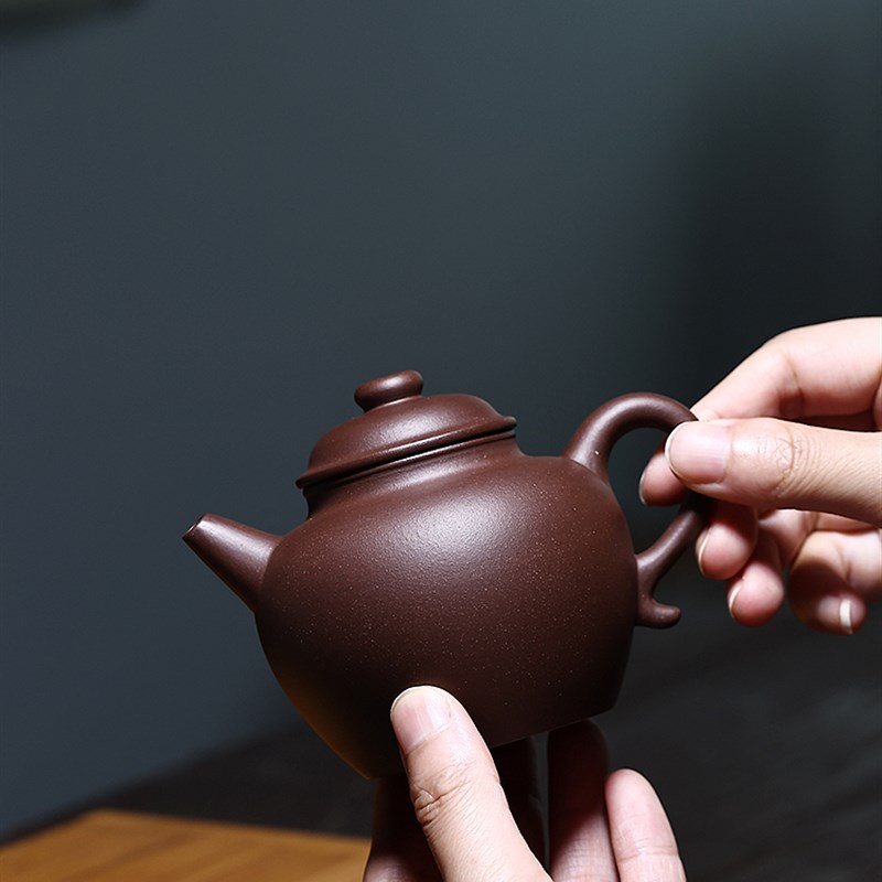 宜兴紫砂壶纯手工家用功夫茶壶茶具原矿紫泥泡茶器大彬圈钮