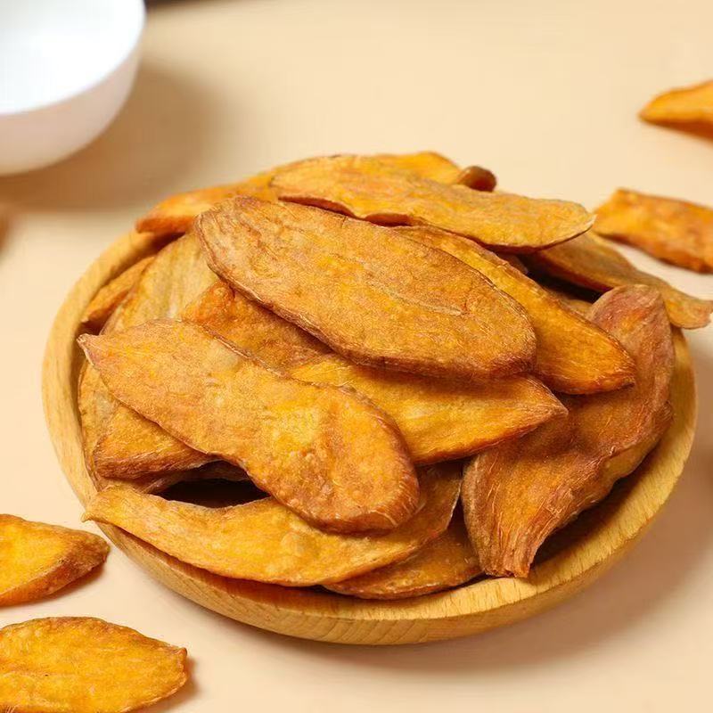 农色惠原切铁锅沙炒红薯片非油炸硬脆原味红薯干零食配料只有红薯