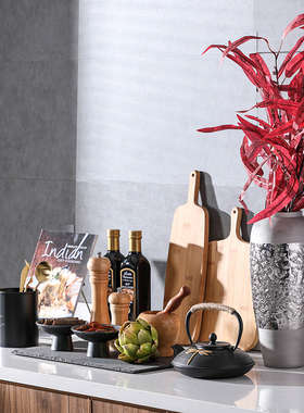 厨房装饰摆件样板房间软装饰品新中式陈列道具摆件摆饰胡椒罐菜谱