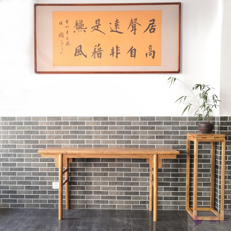 明式平头案新中式入户玄关桌靠墙边桌条几走廊窄条案长条供桌包邮