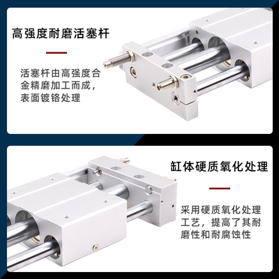 磁偶式带导轨无杆气缸CY1L10/15/20/25/32RMTL40X500导杆气动滑台