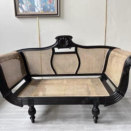 源头工厂实木复古南洋风沙发法式编藤沙发雕花古董客厅沙发家具