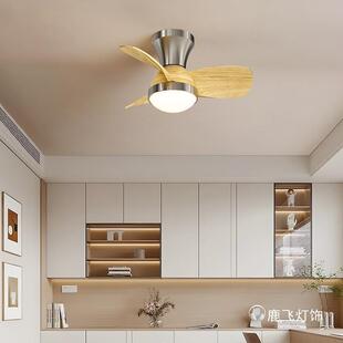 中古风扇灯卧室吸顶风扇灯法式复古走廊过道小尺寸装饰吊扇吸顶灯