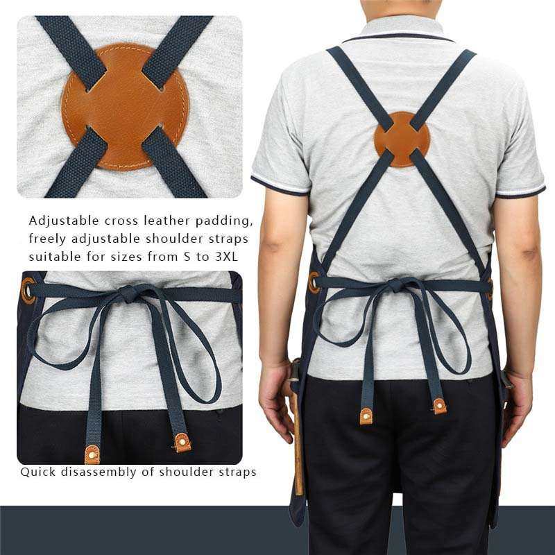 枯井亚马逊加厚帆布围裙园林工人工作服可调节防水防油罩衣印logo