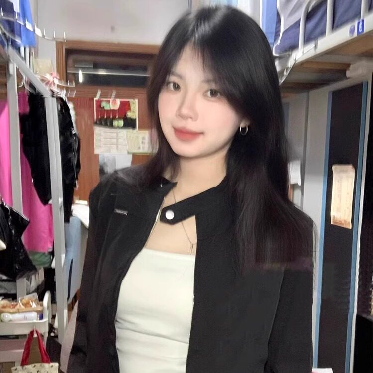 美式辣妹黑色短款外套女秋季2024新款修身高级感立领夹克长袖上衣,女装/女士精品,短外套,淘宝优惠券,粉丝福利购,淘宝优惠卷