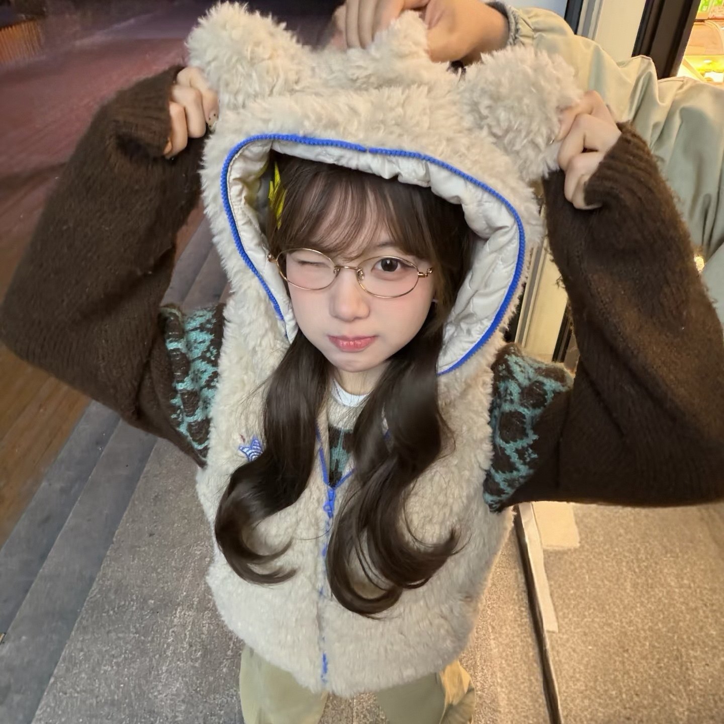 可爱甜美小熊连帽常规马甲女秋冬休闲百搭软妹外套,女装/女士精品,马夹,淘宝优惠券,粉丝福利购,淘宝优惠卷