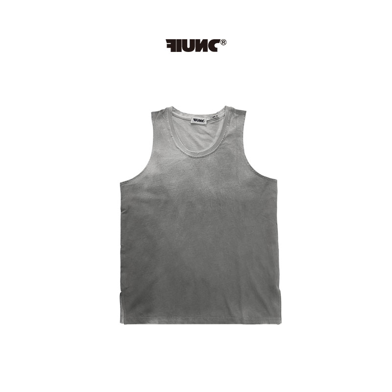 FiunC2025春夏新款純色圓領背心