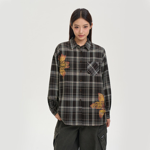 衬衣外套男女款 春秋潮流宽松舒适长袖 复古格子衬衫 iSaluteU