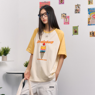 防晒冰淇淋草莓UPF50+透气T恤