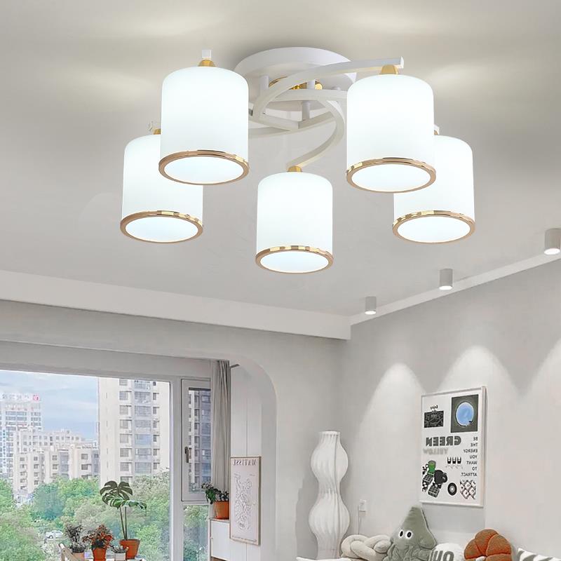 饭吊灯简约现代主卧室客169厅轻202奢厅5全新款饭厅光谱中山吸顶