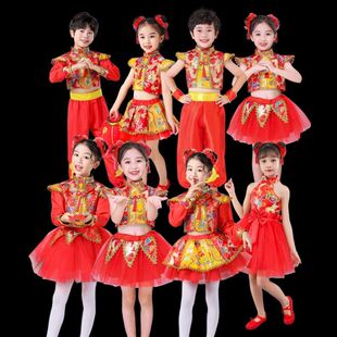 冰糖葫芦姥姥门前唱大戏看大戏爆竹声中一岁除萌娃大拜年演出服装