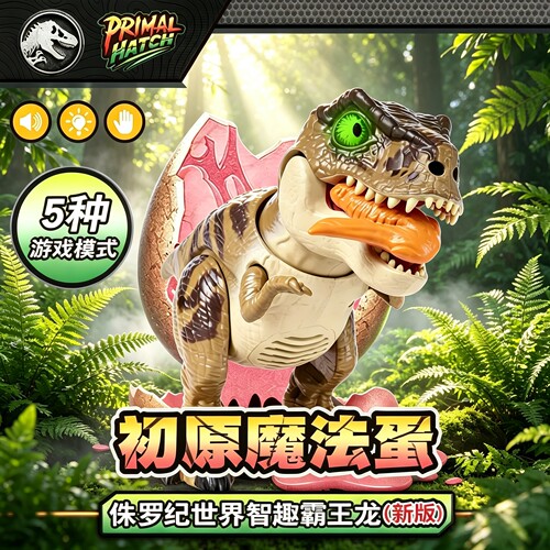 北京环球影城同款初原魔法蛋侏罗纪世界智趣霸王龙孵化恐龙蛋玩具