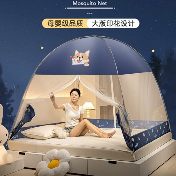 少g20252025新款免安装蒙古包蚊帐家用儿f帐篷卧室可折叠床上防摔