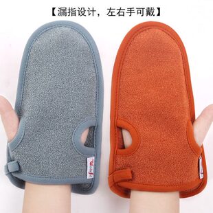 洗澡巾懒人家用洗澡免强力去污疼省 手套搓澡巾搓泥时免不省力男士