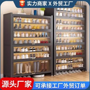 架多层防尘入户多层金属玄关鞋 收纳鞋 柜大容量家用储物柜防潮