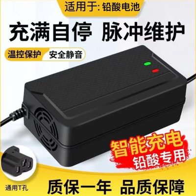 2级自动断电 电瓶车充电器48VV7V三轮电动车通用超快充电车两轮60