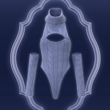 Zerosophy「心跳自习」镂空高领毛衣连体衣学院纯欲情调诱女qqny