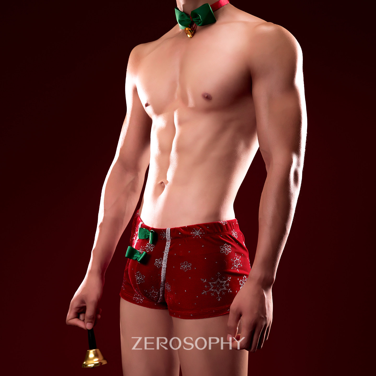 Zerosophy 「铃儿叮当」性感跨年男士短裤套装情调节日氛围新年诱,女士内衣/男士内衣/家居服,男阿罗裤,淘宝优惠券,粉丝福利购,淘宝优惠卷