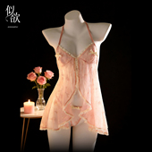 似欲Zerosophy「思春期」挂脖蕾丝睡裙网纱性感气质qqny镂空透视