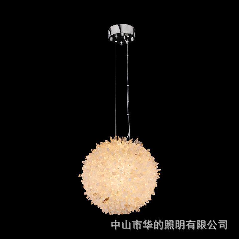 现代简约水晶灯轻奢客厅创设计师卧室小吊灯餐厅高档天然水晶灯
