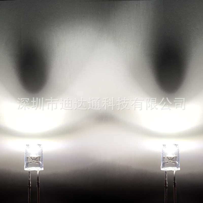 F5内凹单闪白长脚 5mm内凹无边单闪白灯 自闪 发光二极管