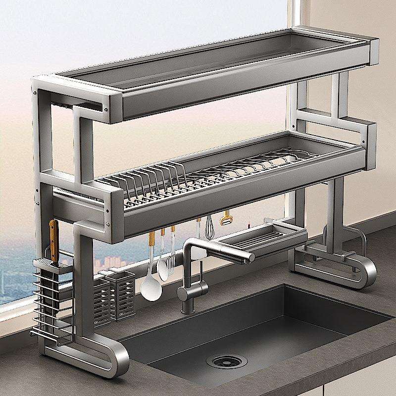 架子碗碟收纳架水池放不锈钢碗架沥水架厨房水槽置物架洗碗槽碗盘