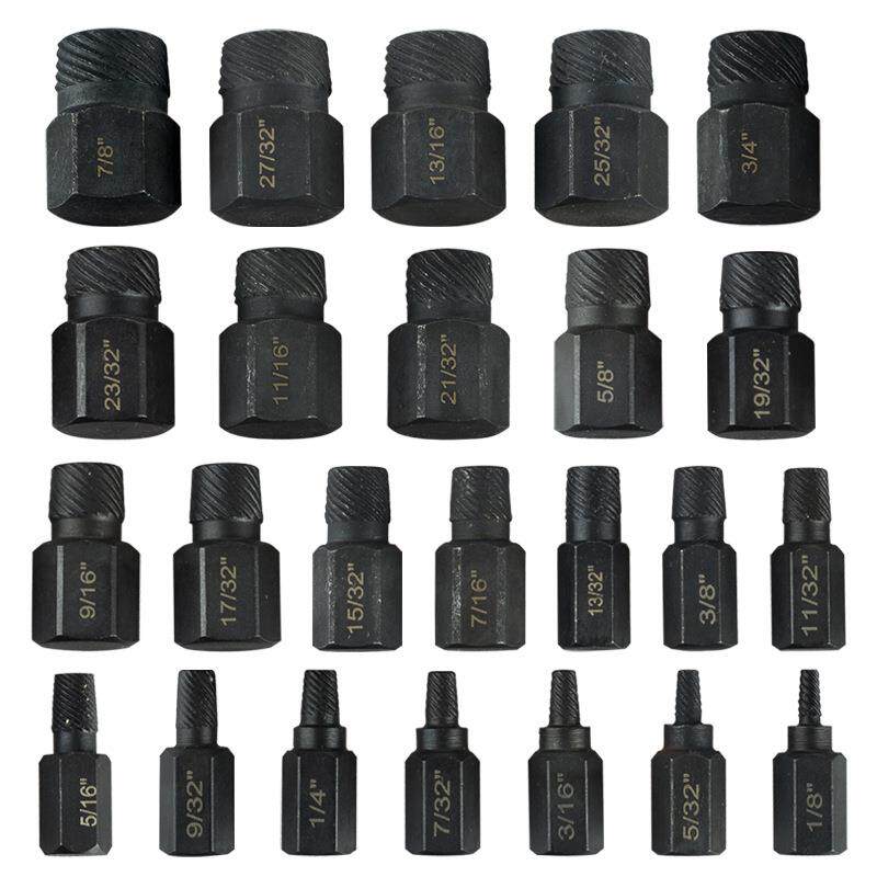 芸贝25pcs断头螺丝取出器六角柄英制1/8