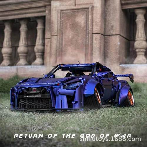 K盒子10221低趴GTR积木战神赛车成人高难度拼装跑车儿童男孩8岁