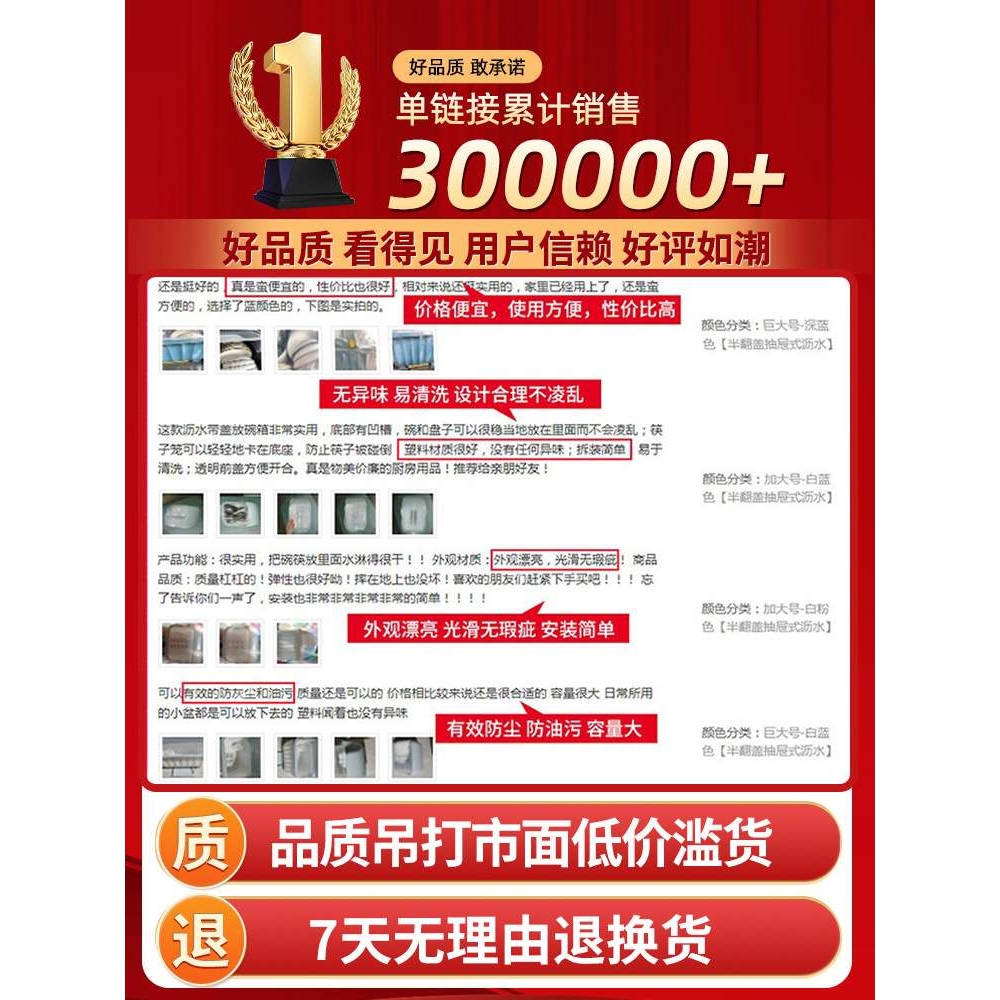 厨房沥水碗柜带盖放碗箱装碗碟盘餐具家用碗架置物架子碗筷收陶琪