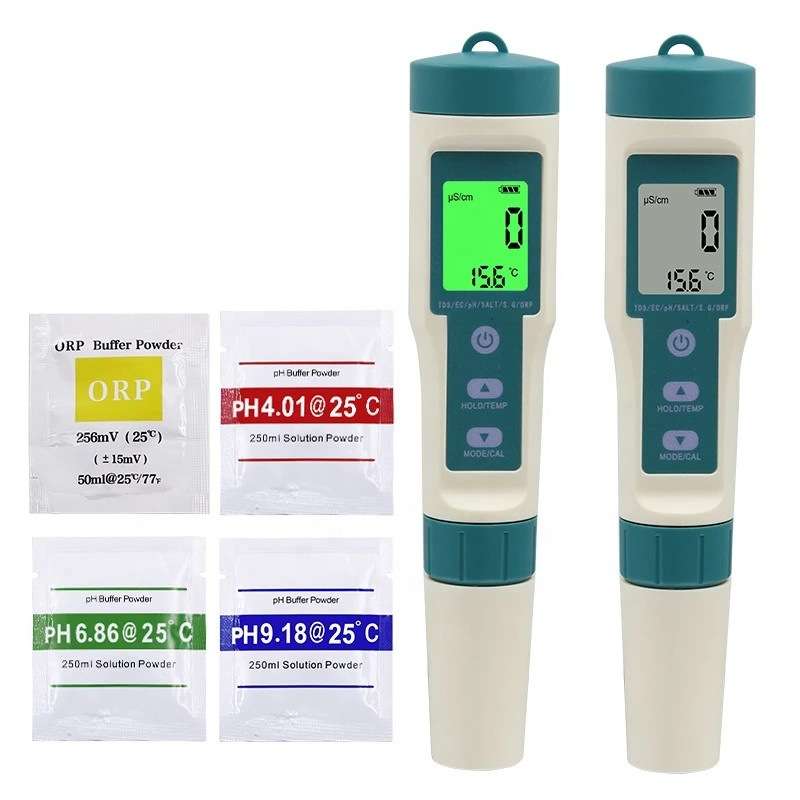 八合一水质检测笔PH/TDS/EC/盐度/SG/ORP/温度/ H2便携7合1测试笔